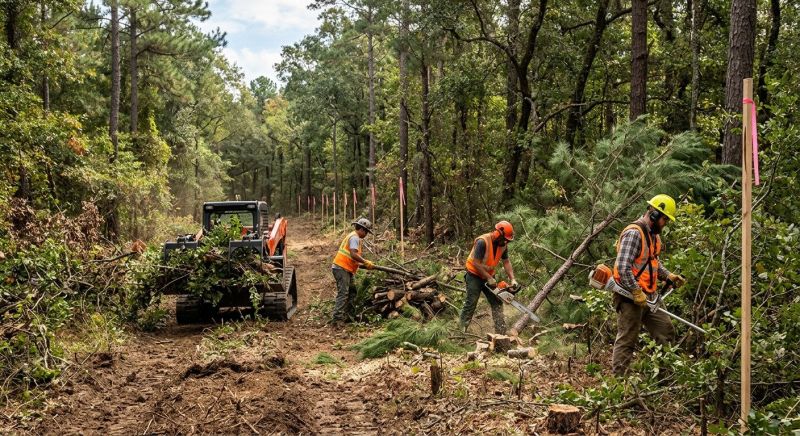Pine Tree Clearing in Katy, TX