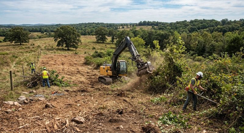 Easement Land Clearing in Gwinnett County, GA